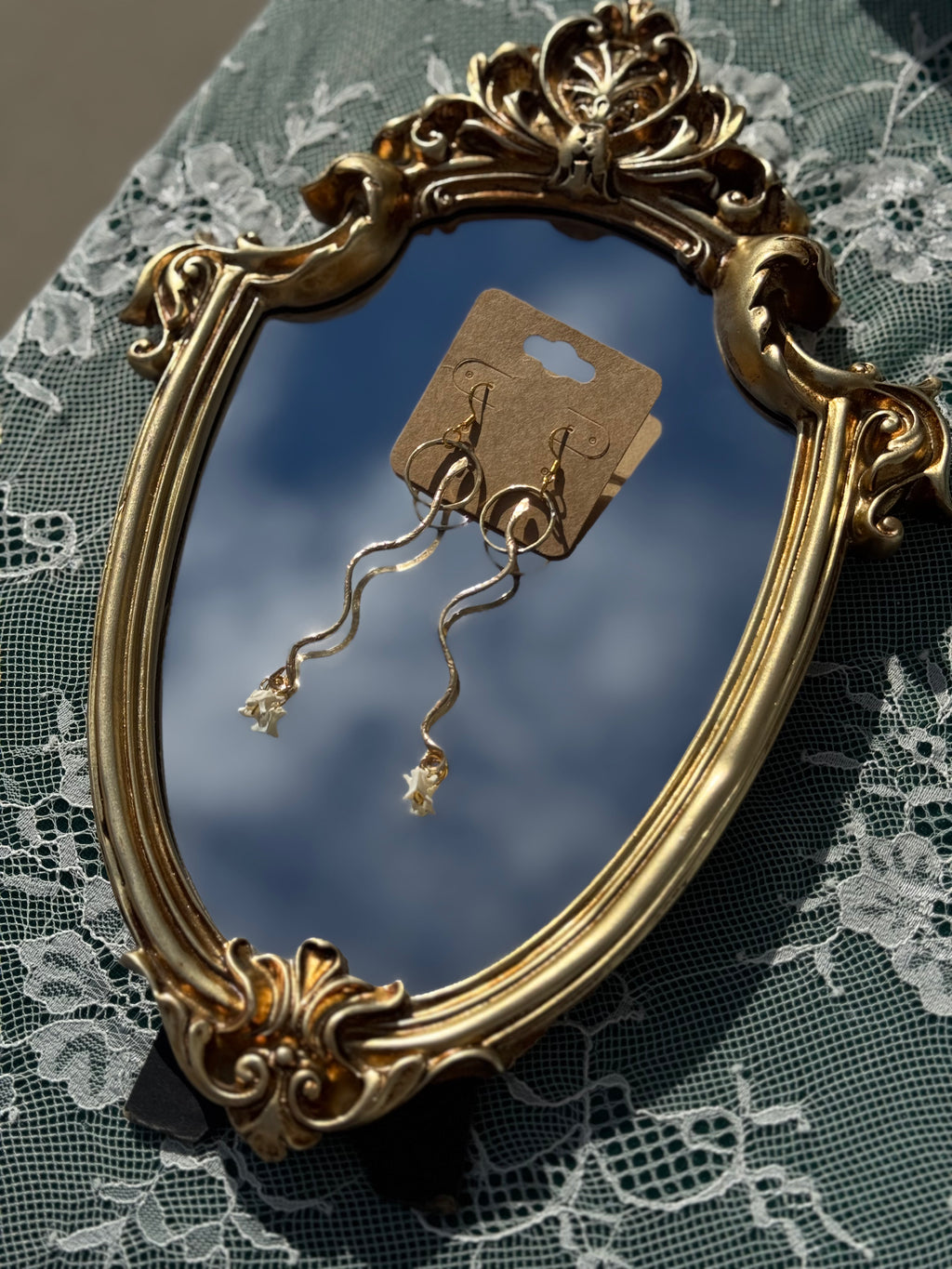Brass Rattlesnake Earrings