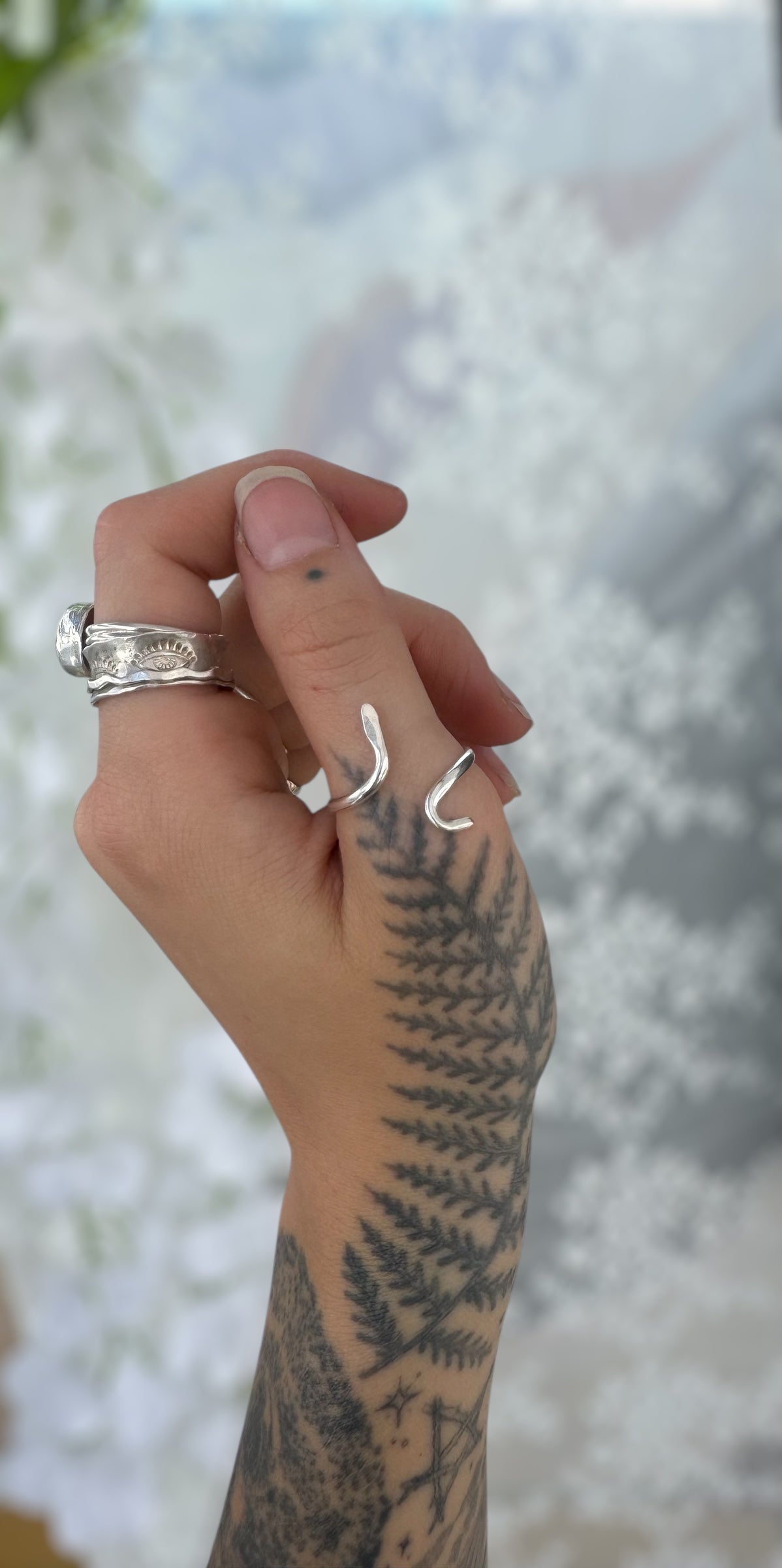 Sterling Silver Adjustable Snake Ring
