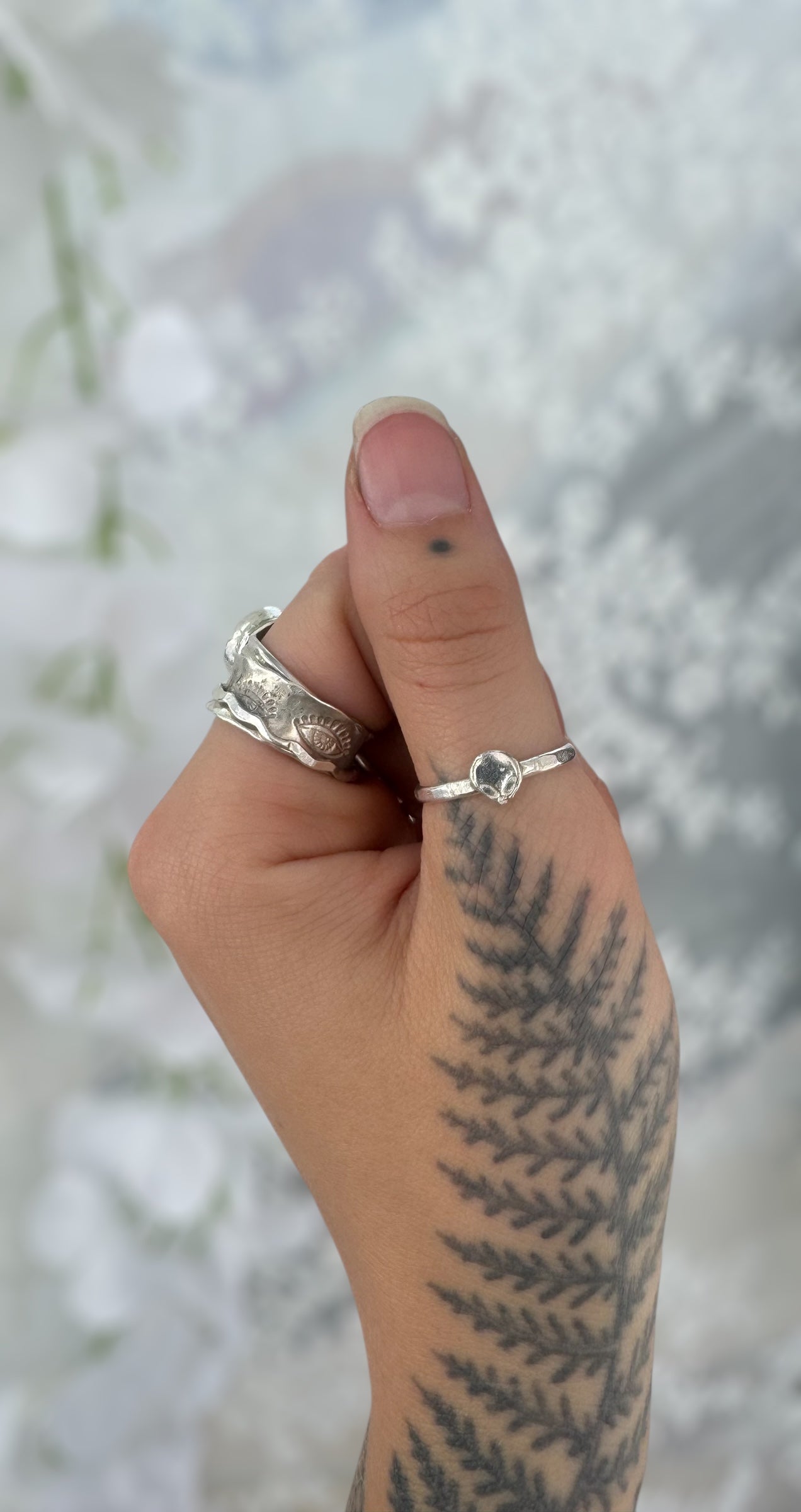 Sterling Silver Alien Ring