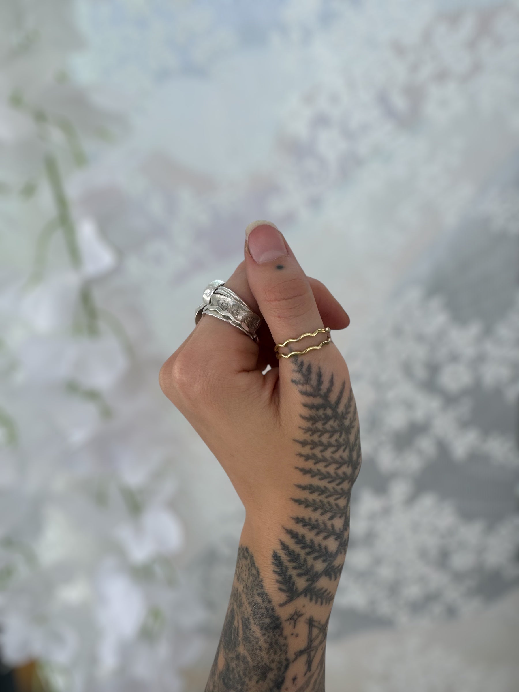 Brass "Aquarius" Ring